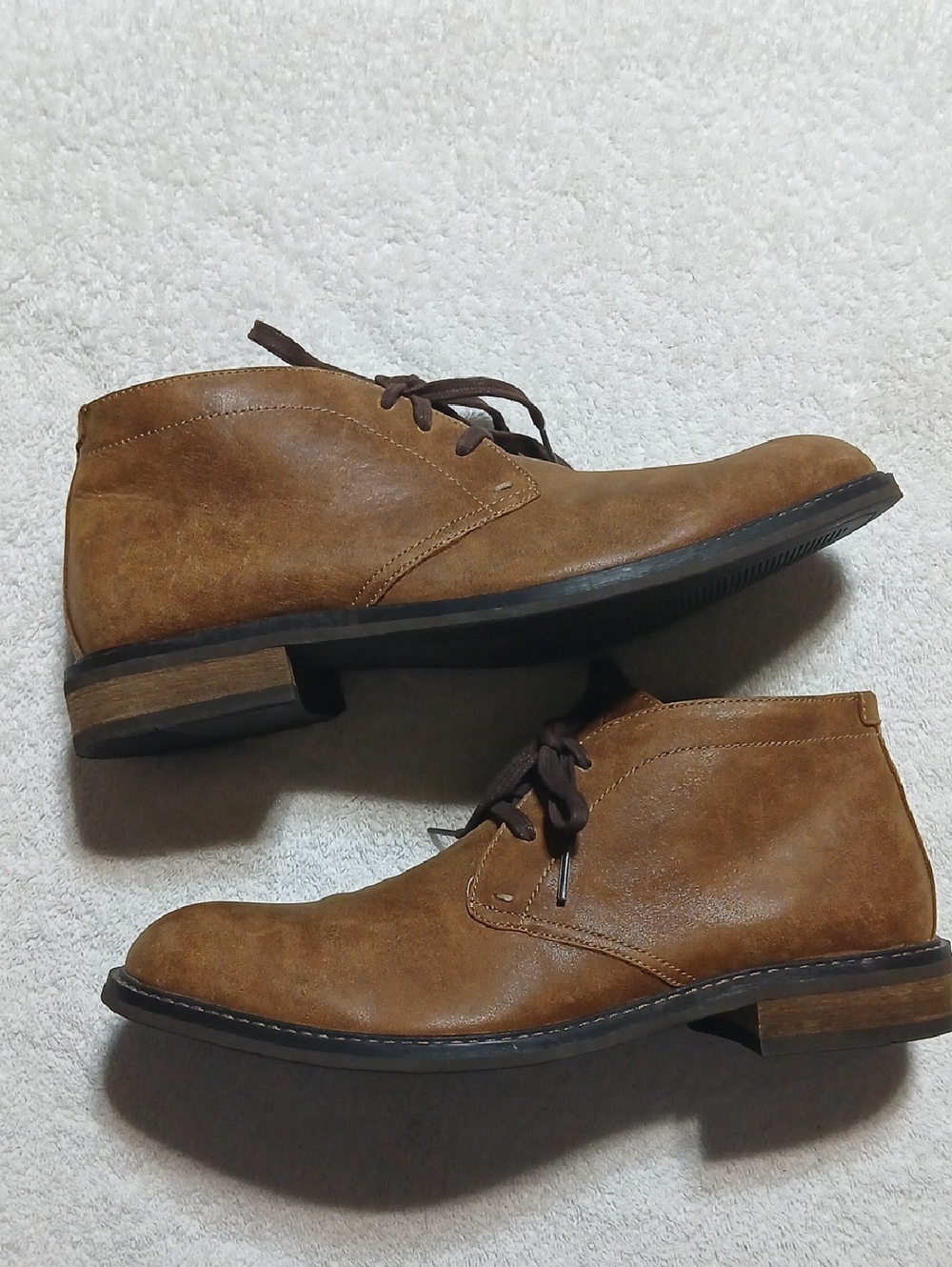 Vionic Chase Boots Mens 11.5 Brown Leather Chukka Boot Weather Resistant